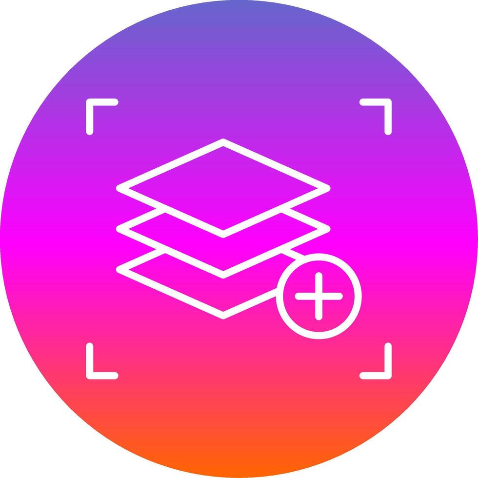 Layers Line Gradient Circle Icon vector