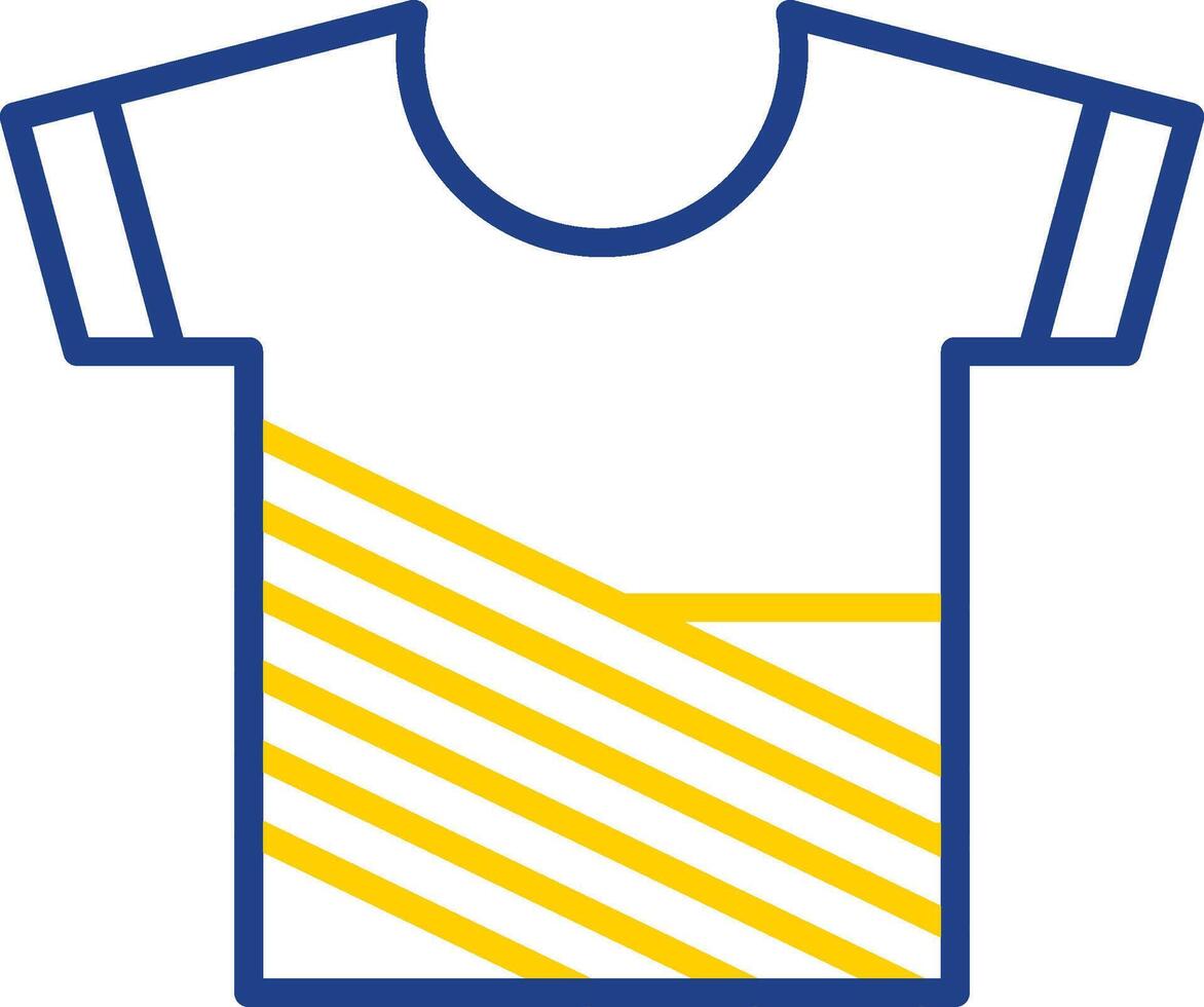 camisa línea dos color icono diseño vector