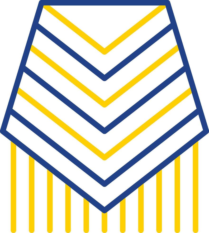 Poncho Line Two Colour Icon Design vector