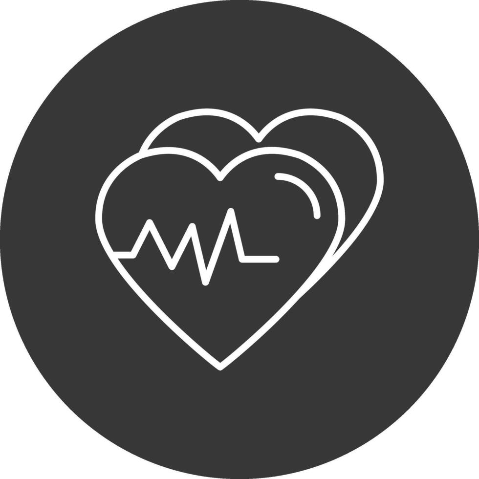 Heart Line Inverted Icon Design vector