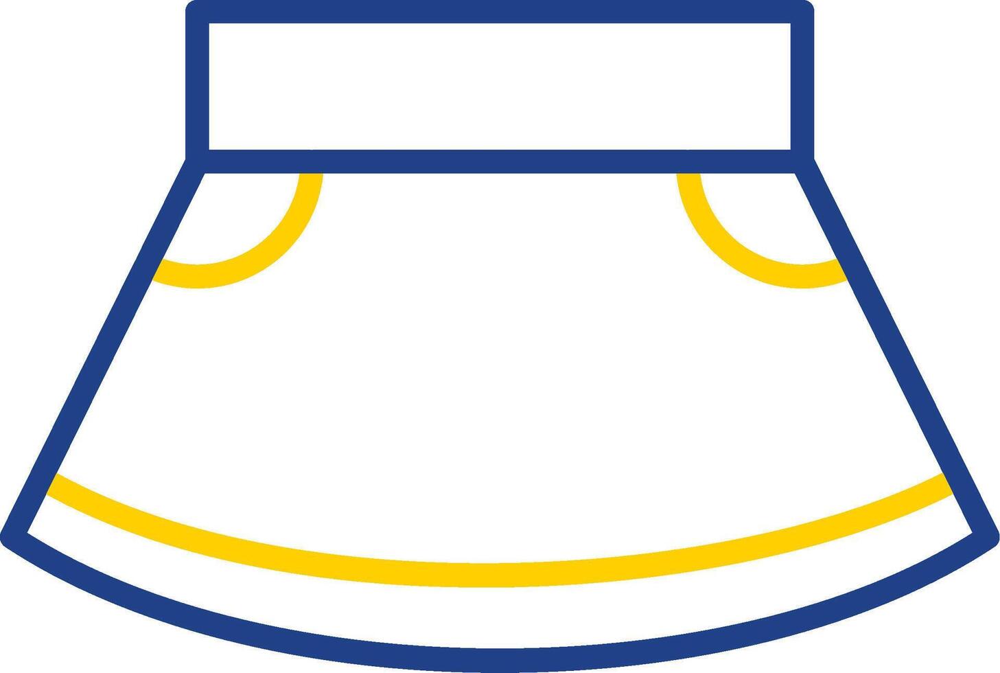 Skirt Line Two Colour Icon Design vector