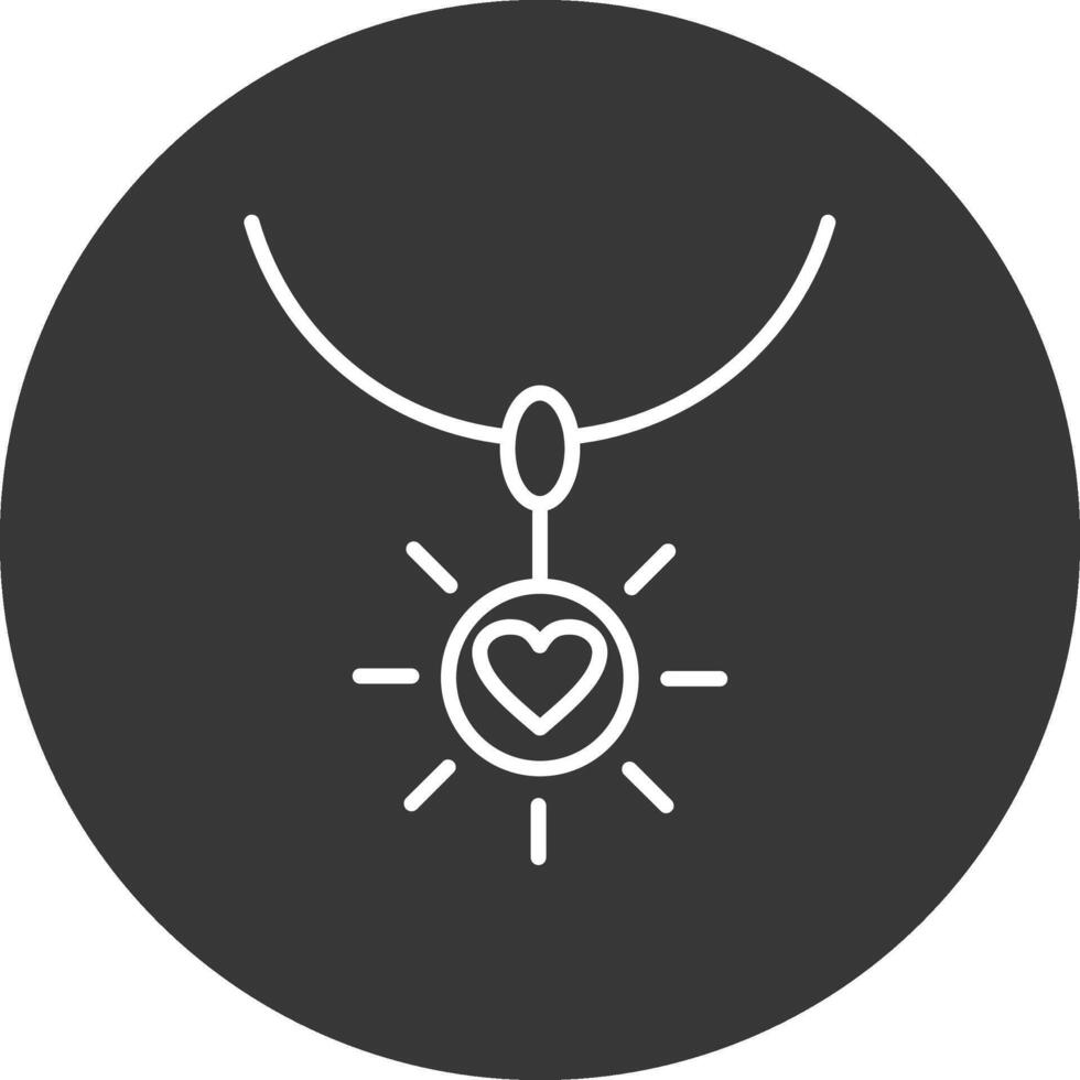 NECLACE Line Inverted Icon Design vector