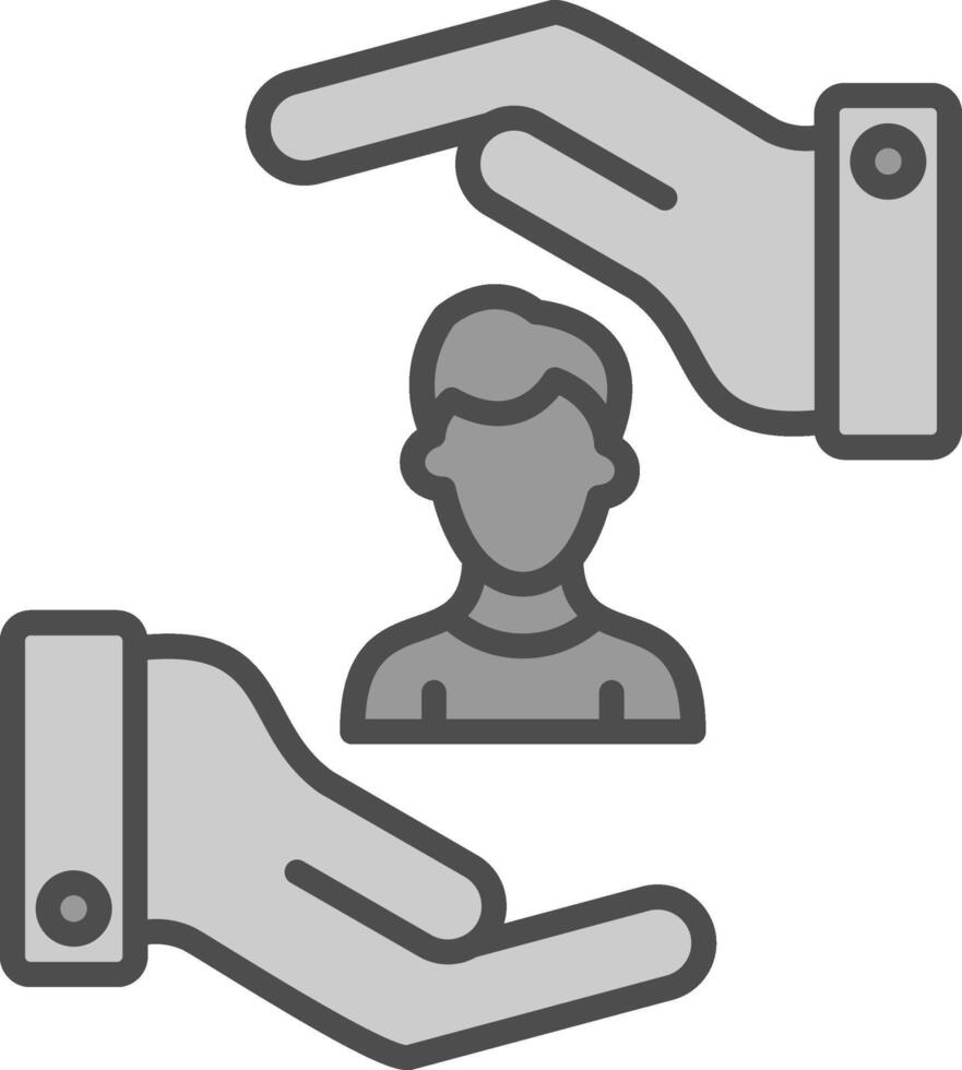 Product Line Filled Greyscale Icon Design vector