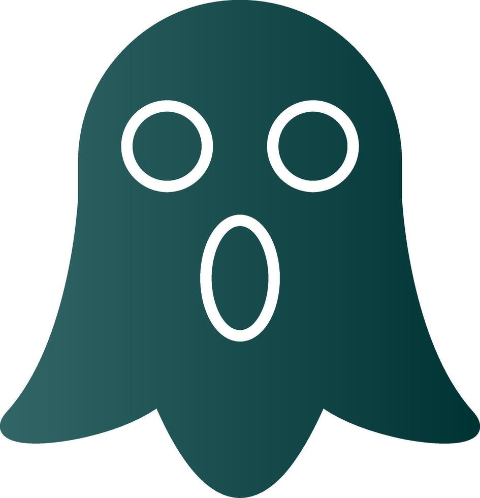 Ghost Glyph Gradient Icon vector