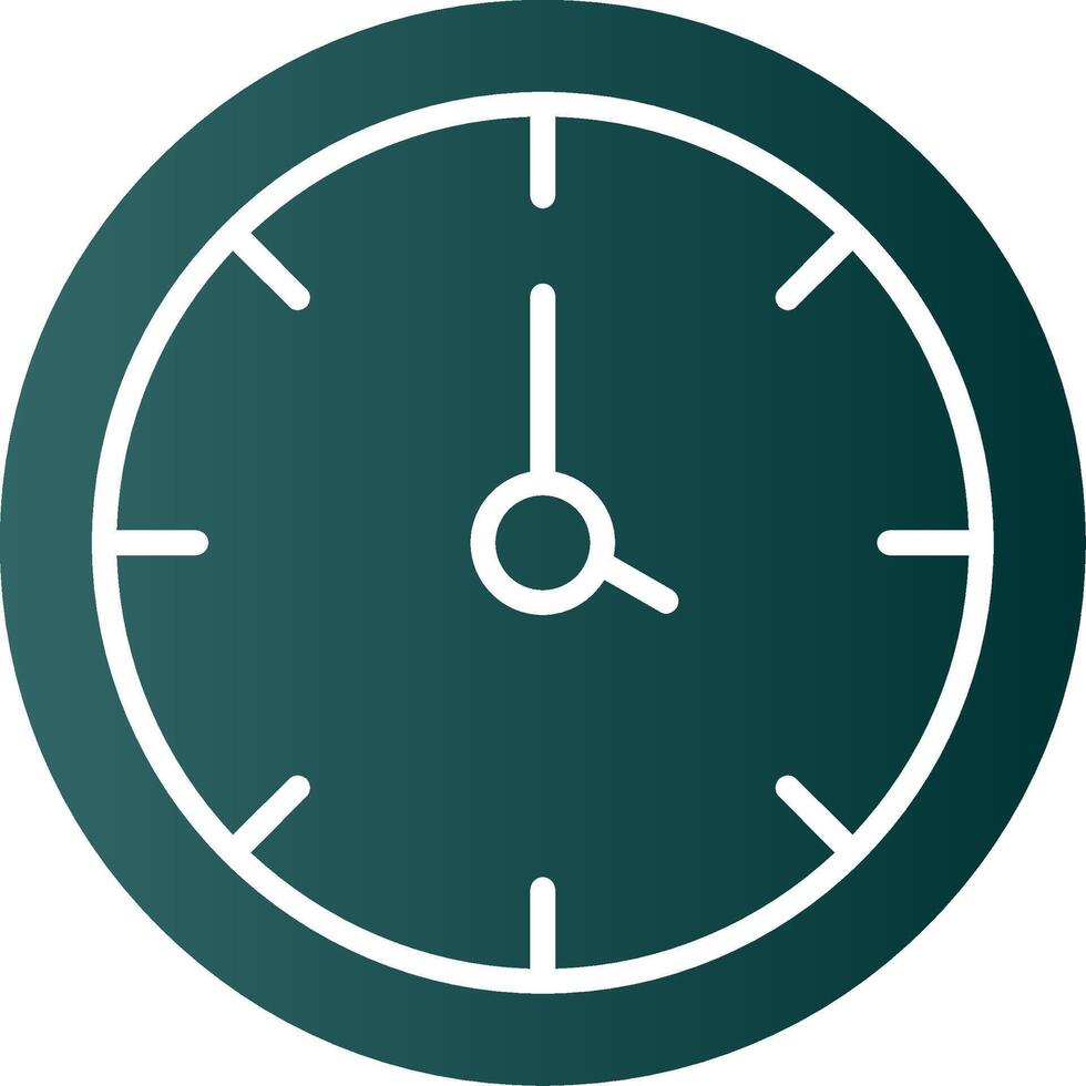 Clock Glyph Gradient Icon vector