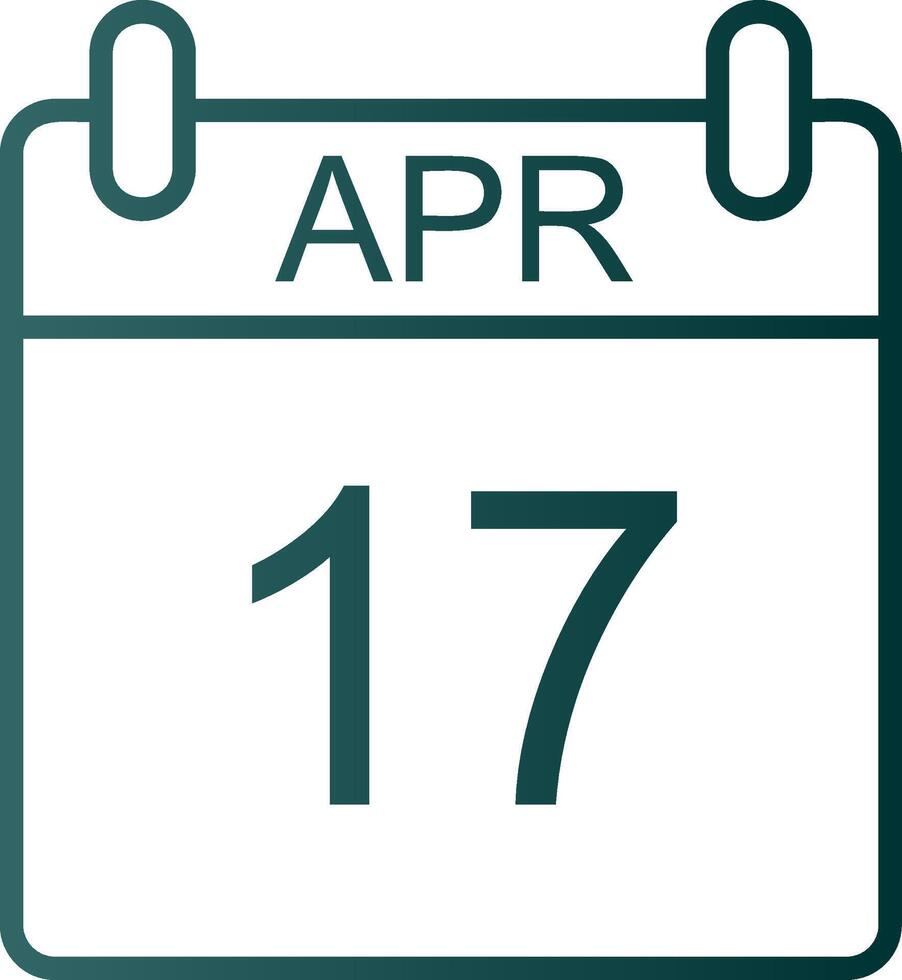April Line Gradient Icon vector