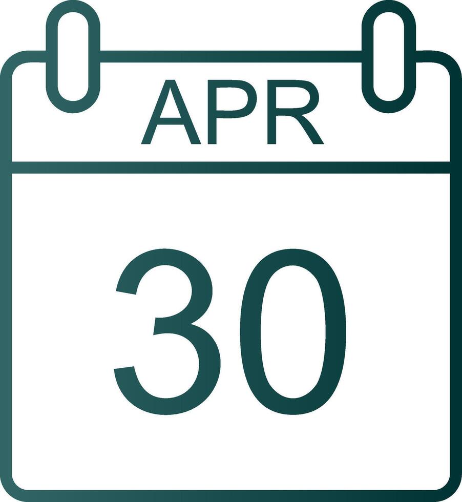 April Line Gradient Icon vector