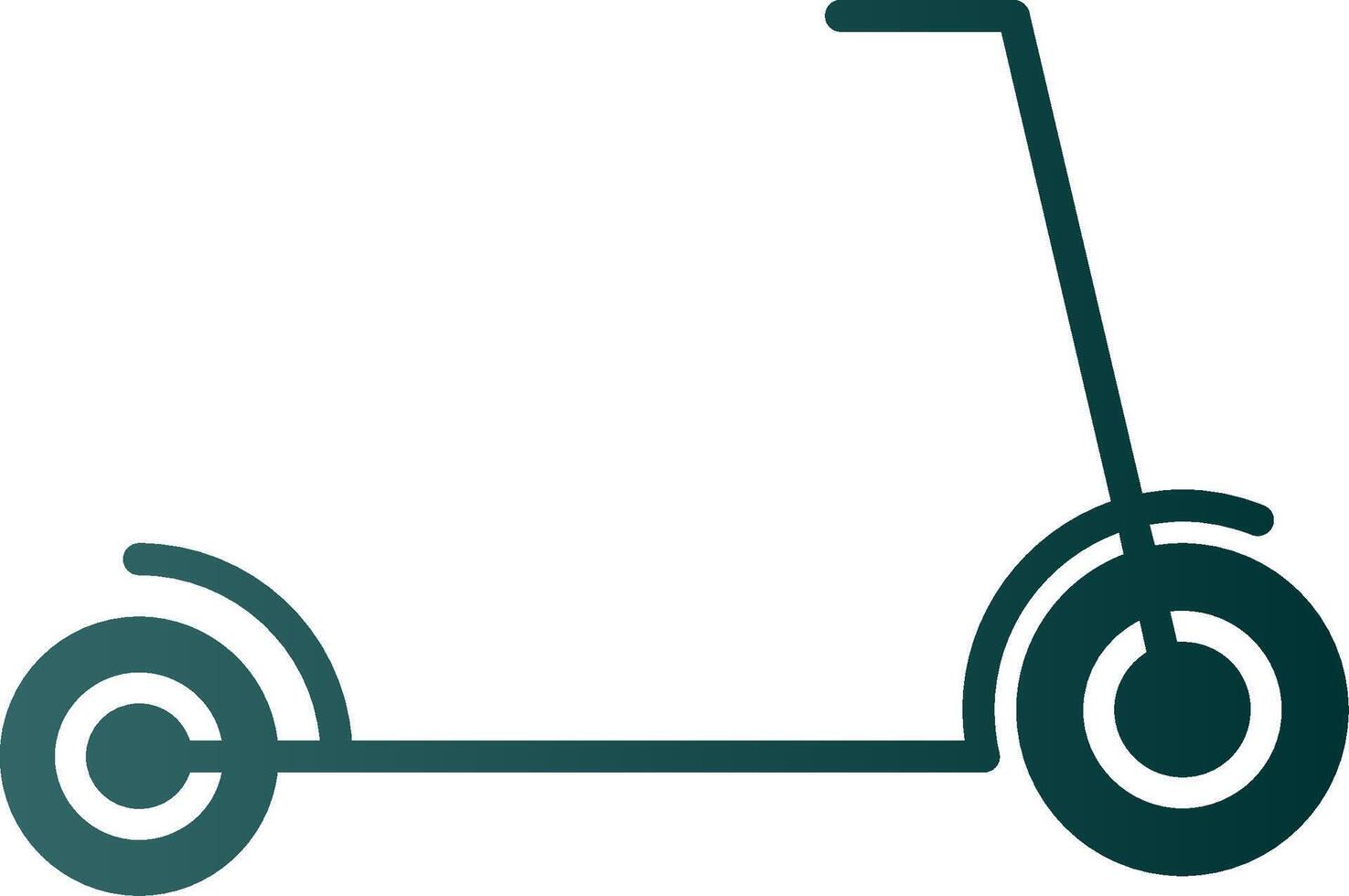 Kick Scooter Glyph Gradient Icon vector