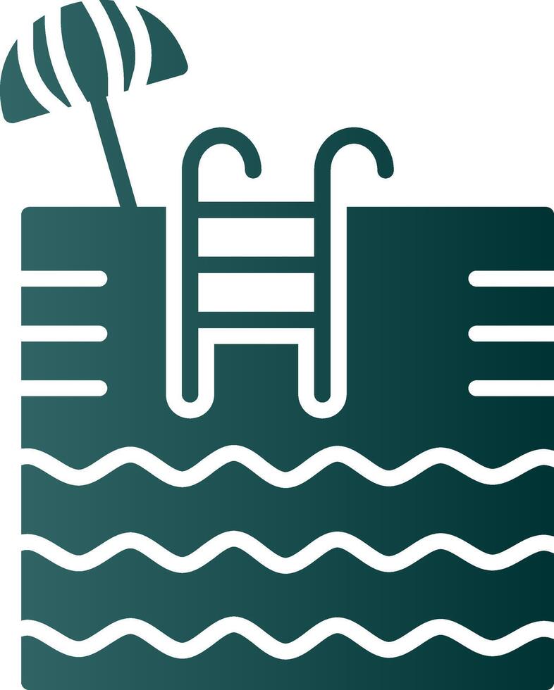 Swimming Pool Glyph Gradient Icon vector