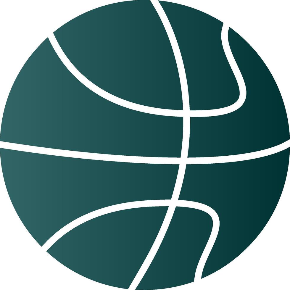 icono de gradiente de glifo de baloncesto vector