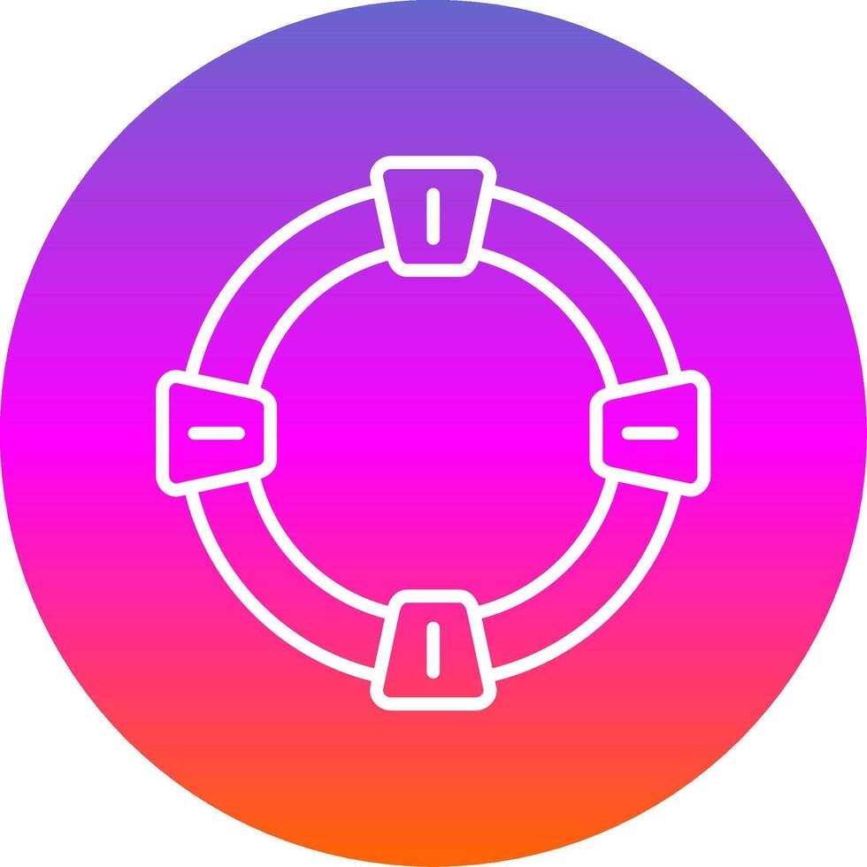 Life Saver Line Gradient Circle Icon vector
