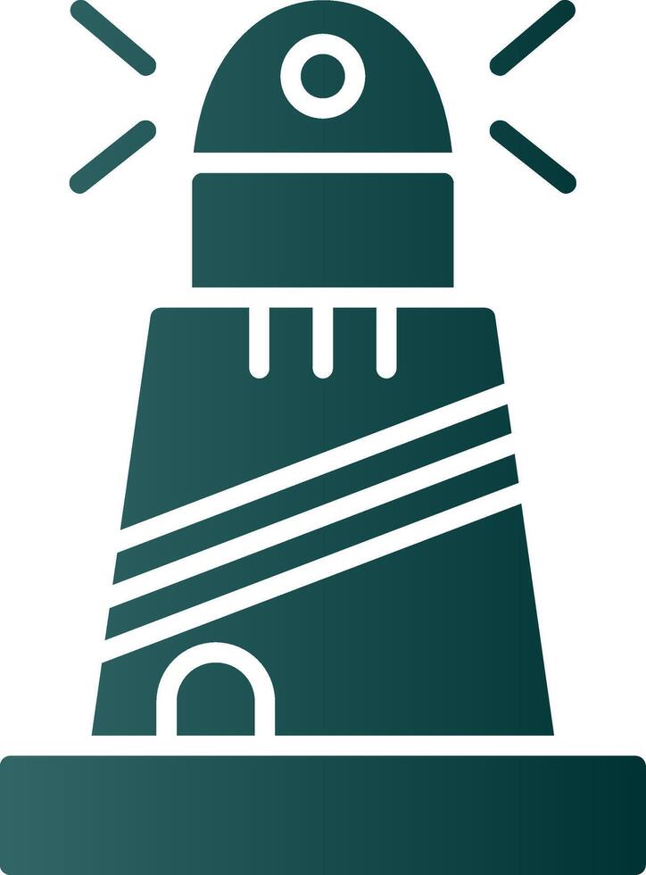 Lighthouse Glyph Gradient Icon vector