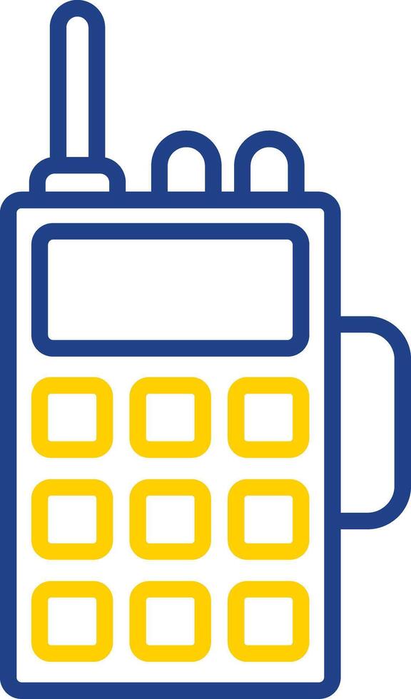 Walkie Talkie Line Two Colour Icon Design vector