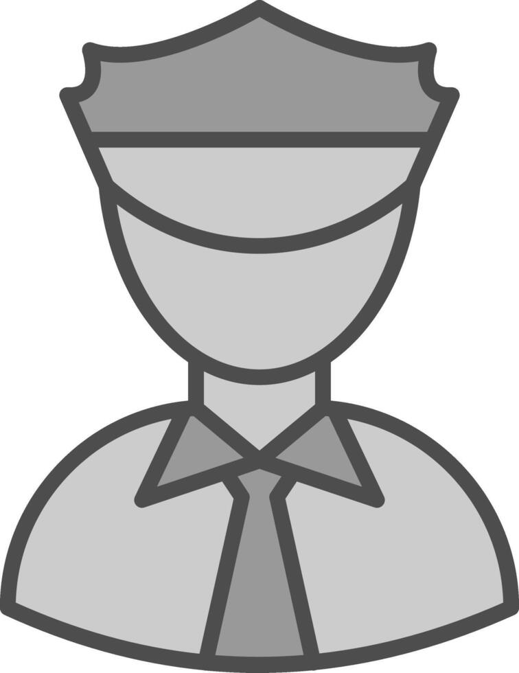 Taxi Driver Line Filled Greyscale Icon Design vector