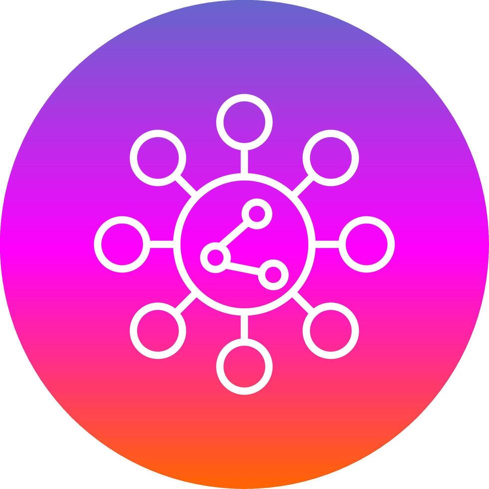 Share Line Gradient Circle Icon vector