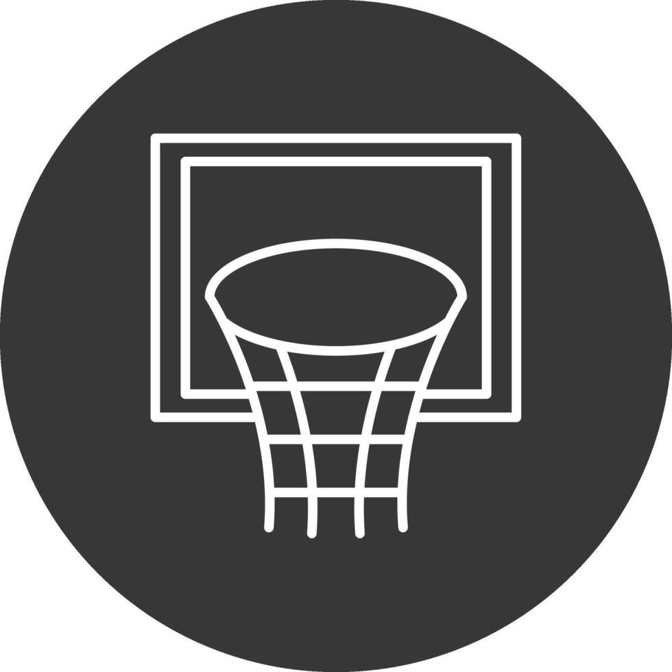 Basketball Hoop Line Inverted Icon Design vector