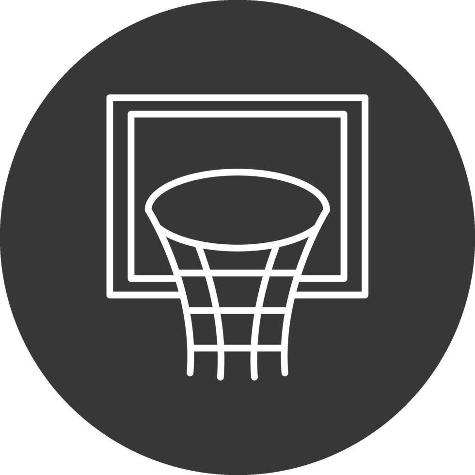 Basketball Hoop Line Inverted Icon Design vector