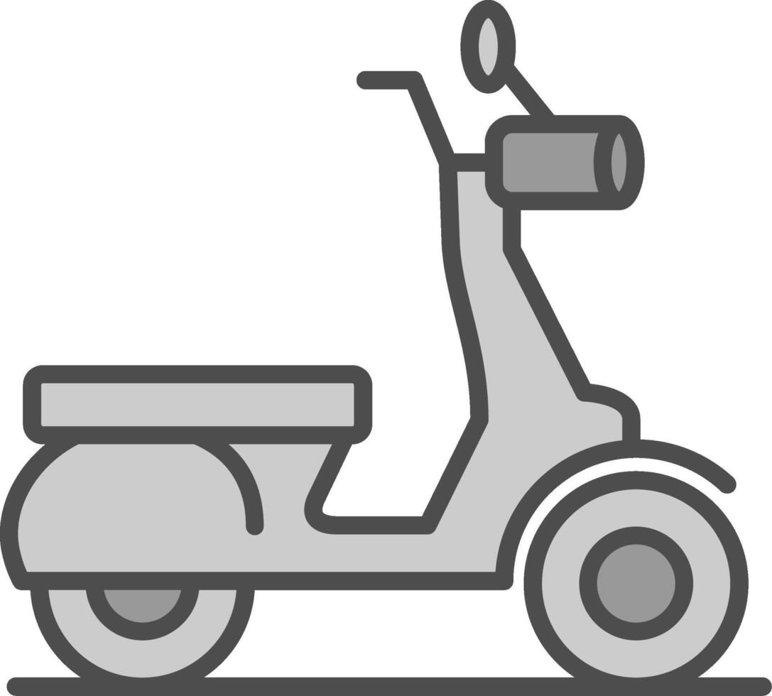 Scooter Line Filled Greyscale Icon Design vector