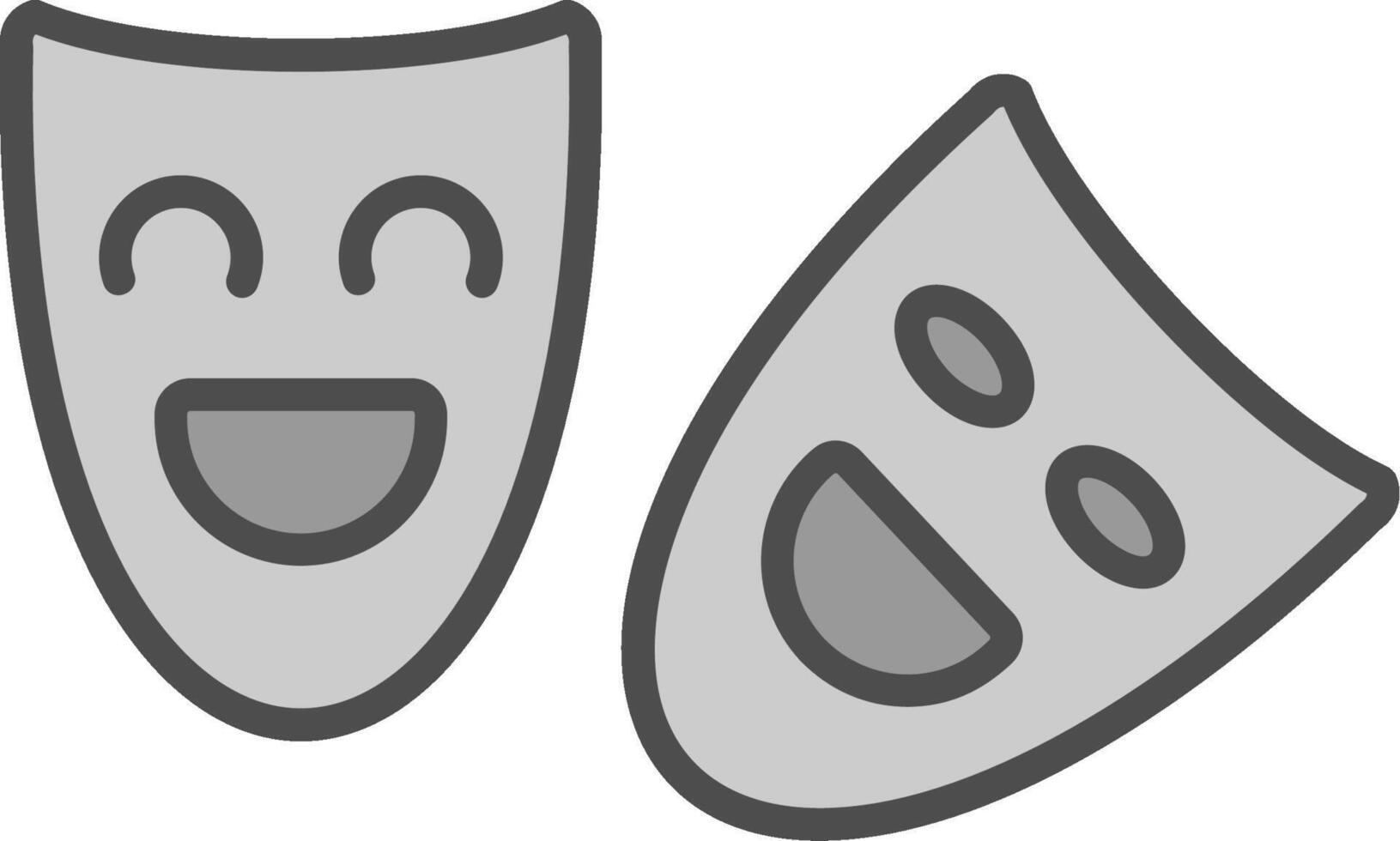 Arts Line Filled Greyscale Icon Design vector