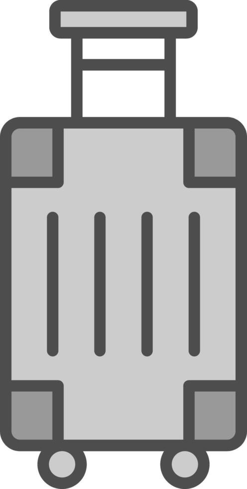 Luggage Line Filled Greyscale Icon Design vector