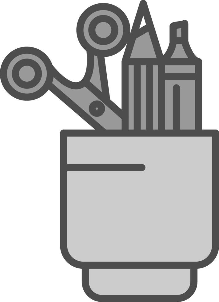 Stationery Line Filled Greyscale Icon Design vector