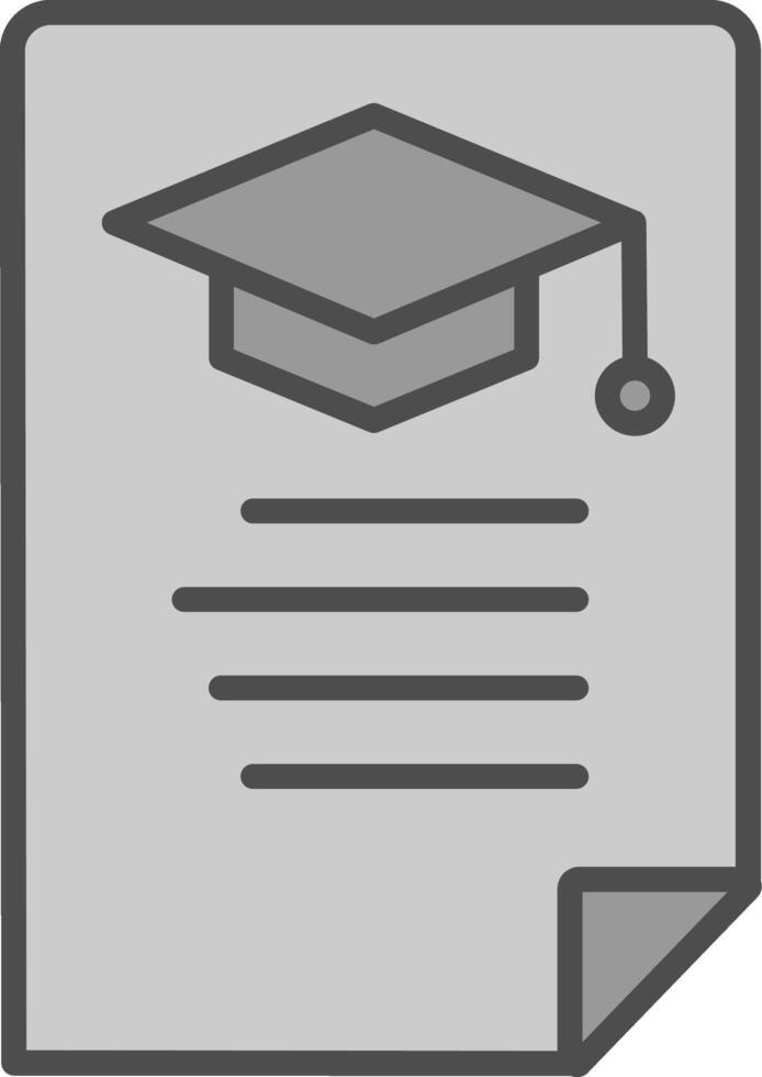 Education News Line Filled Greyscale Icon Design vector