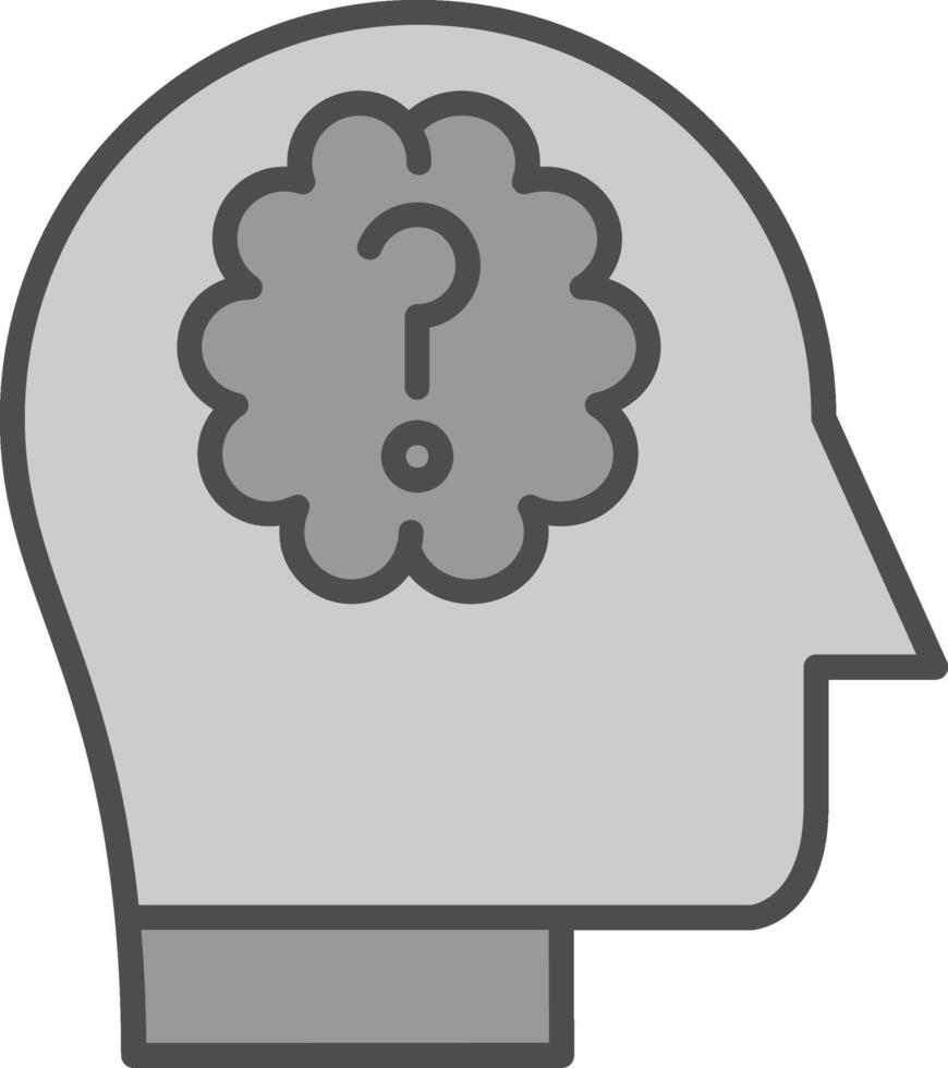 Philosophy Line Filled Greyscale Icon Design vector