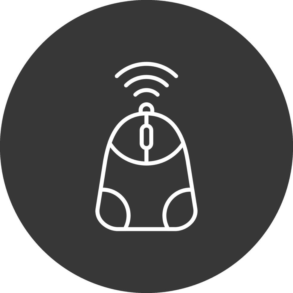 Mouse Line Inverted Icon Design vector