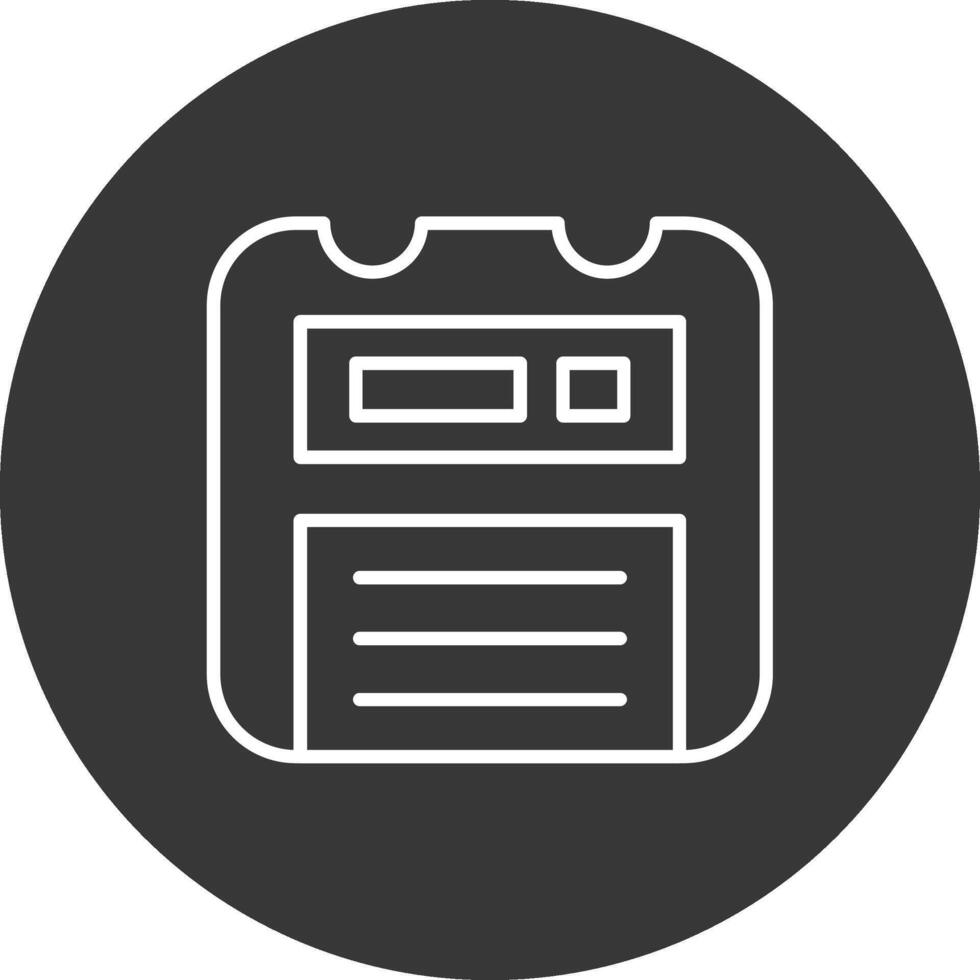 Floppy Disk Line Inverted Icon Design vector