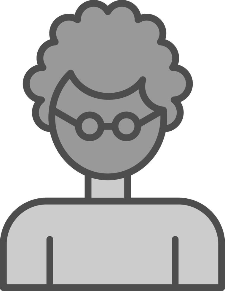Scientist Line Filled Greyscale Icon Design vector