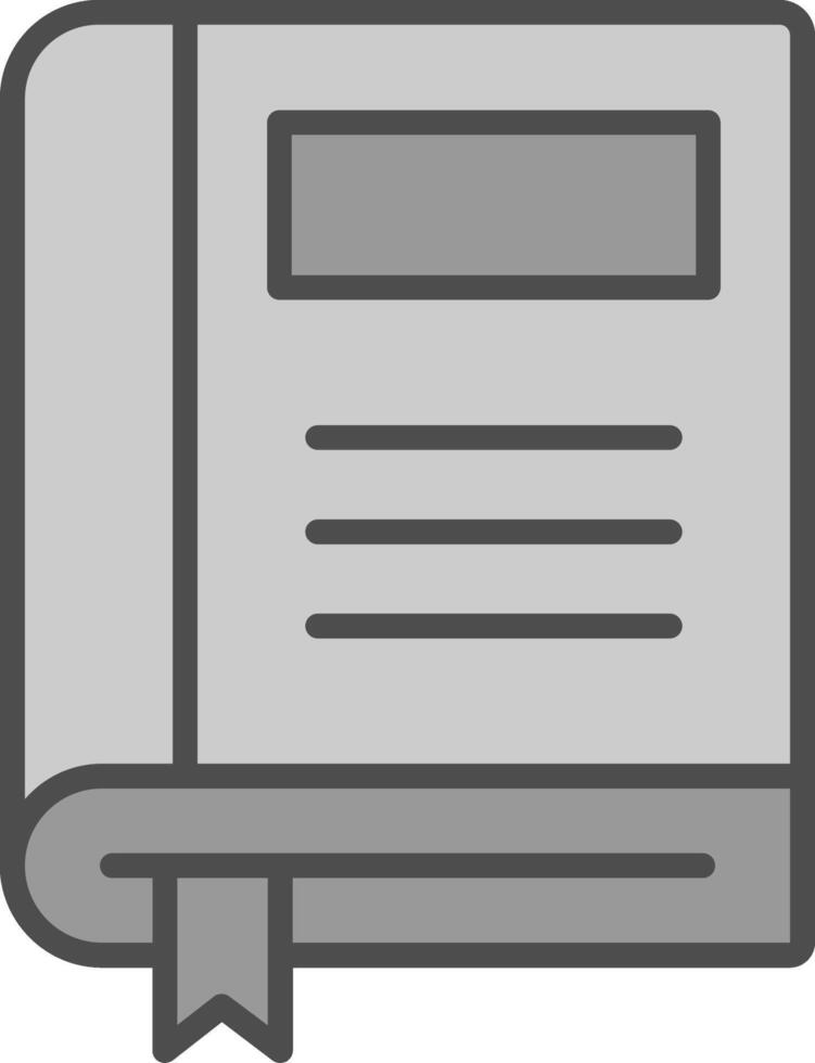 Bookmark Line Filled Greyscale Icon Design vector