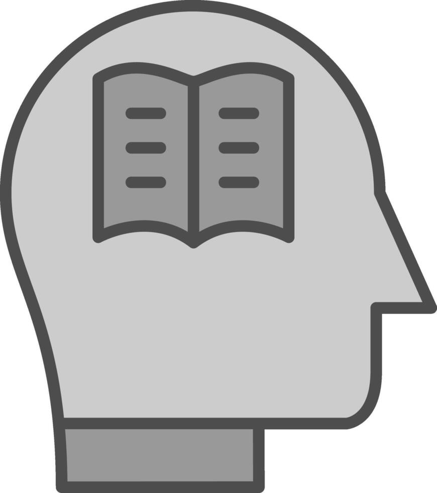 Knowledge Line Filled Greyscale Icon Design vector