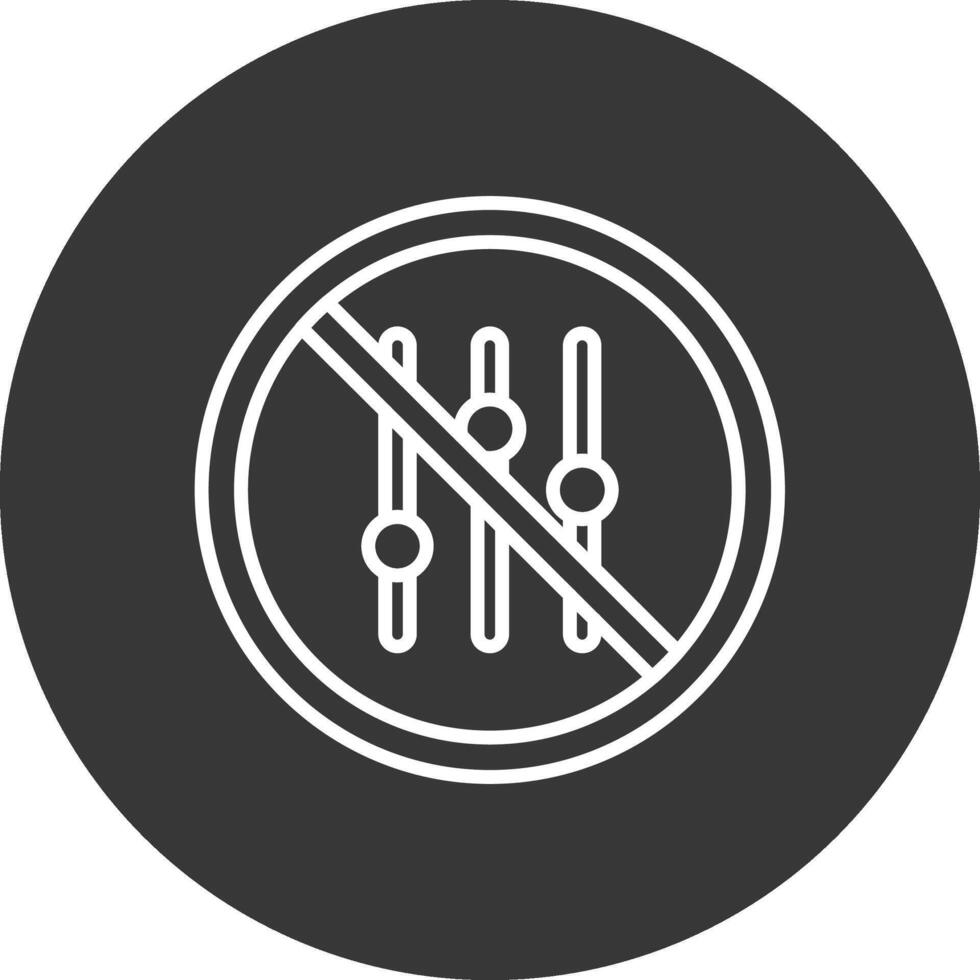 Mute Line Inverted Icon Design vector