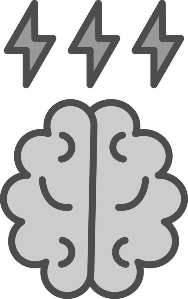 Brainstorm Line Filled Greyscale Icon Design vector