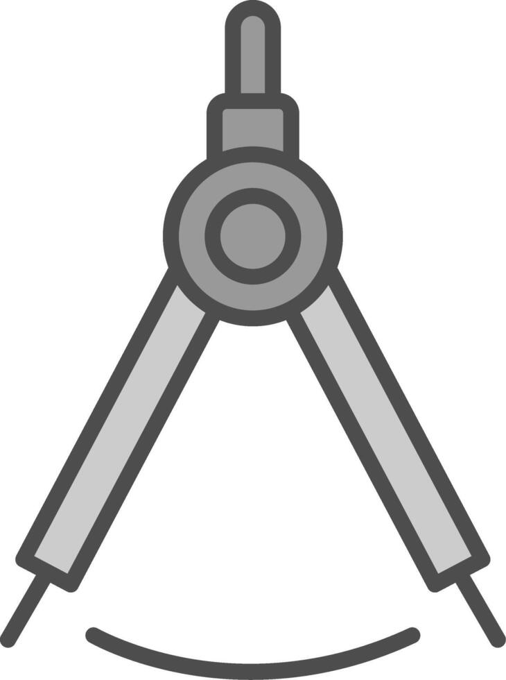 Dividers Line Filled Greyscale Icon Design vector