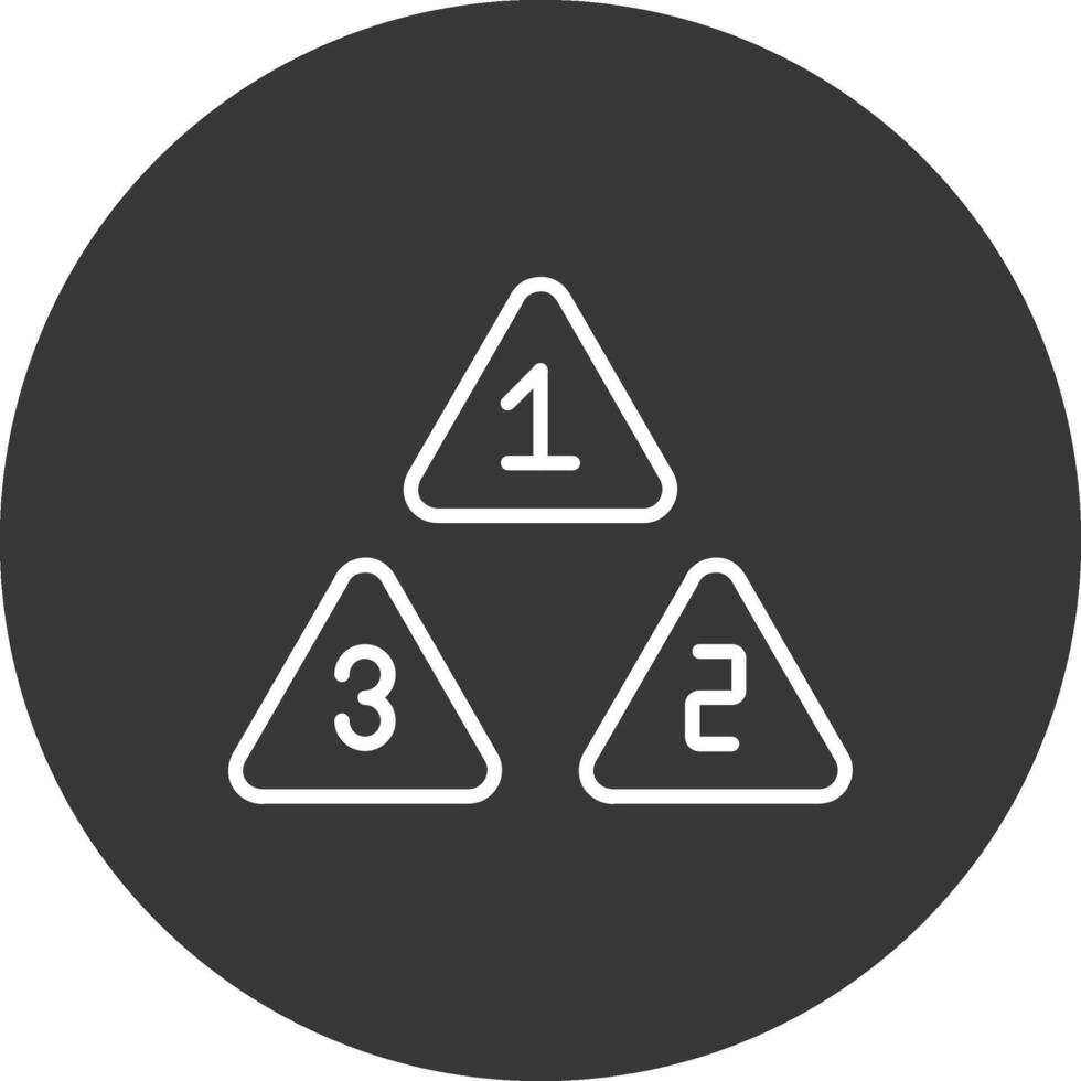 Numbers Line Inverted Icon Design vector