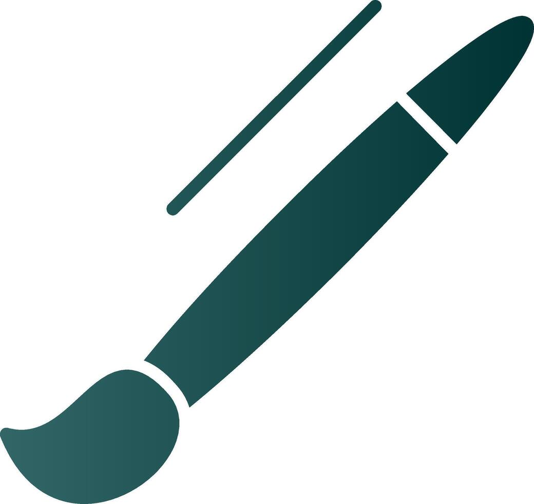 Paint Brush Glyph Gradient Icon vector