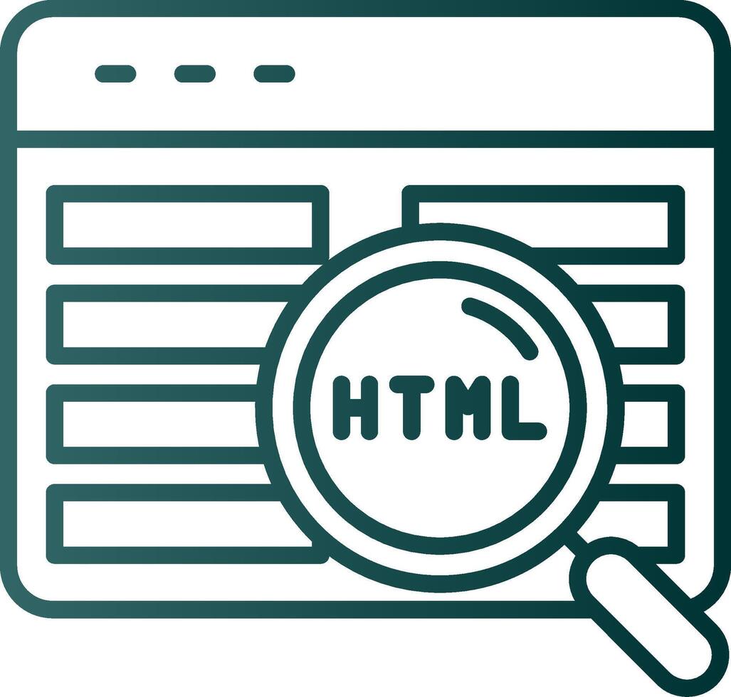 Code Review Line Gradient Icon vector