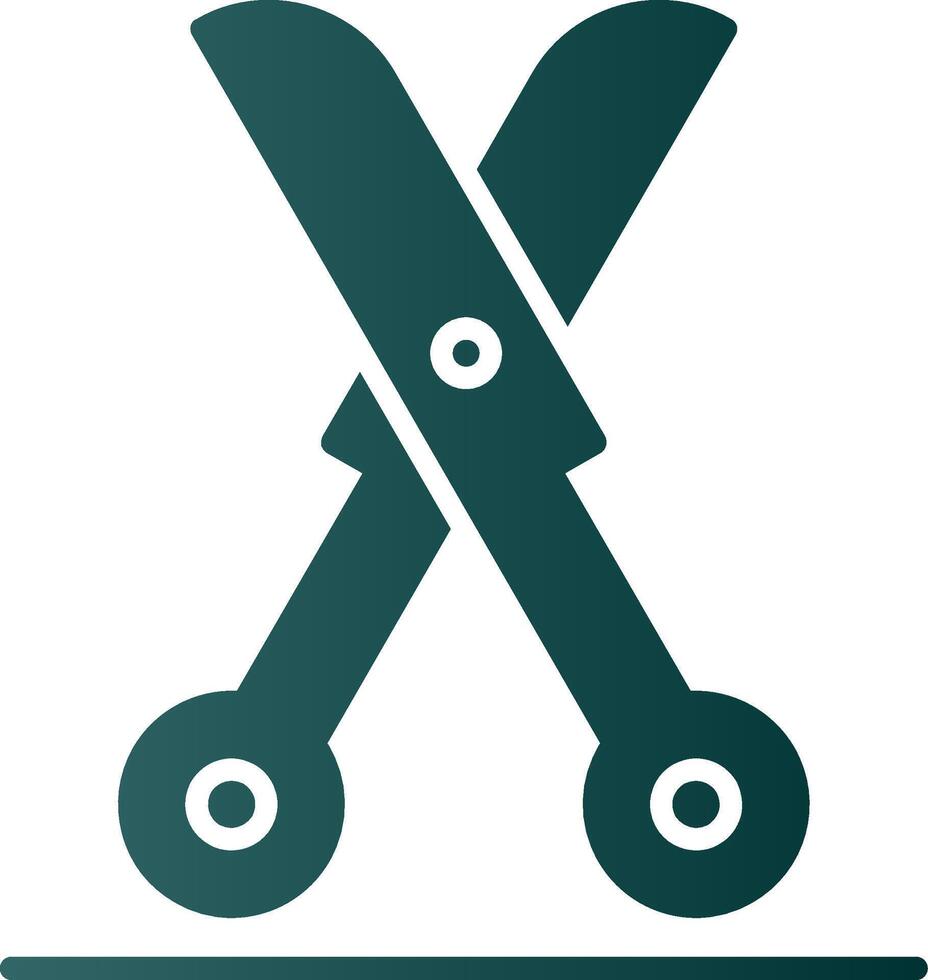 Shears Glyph Gradient Icon vector