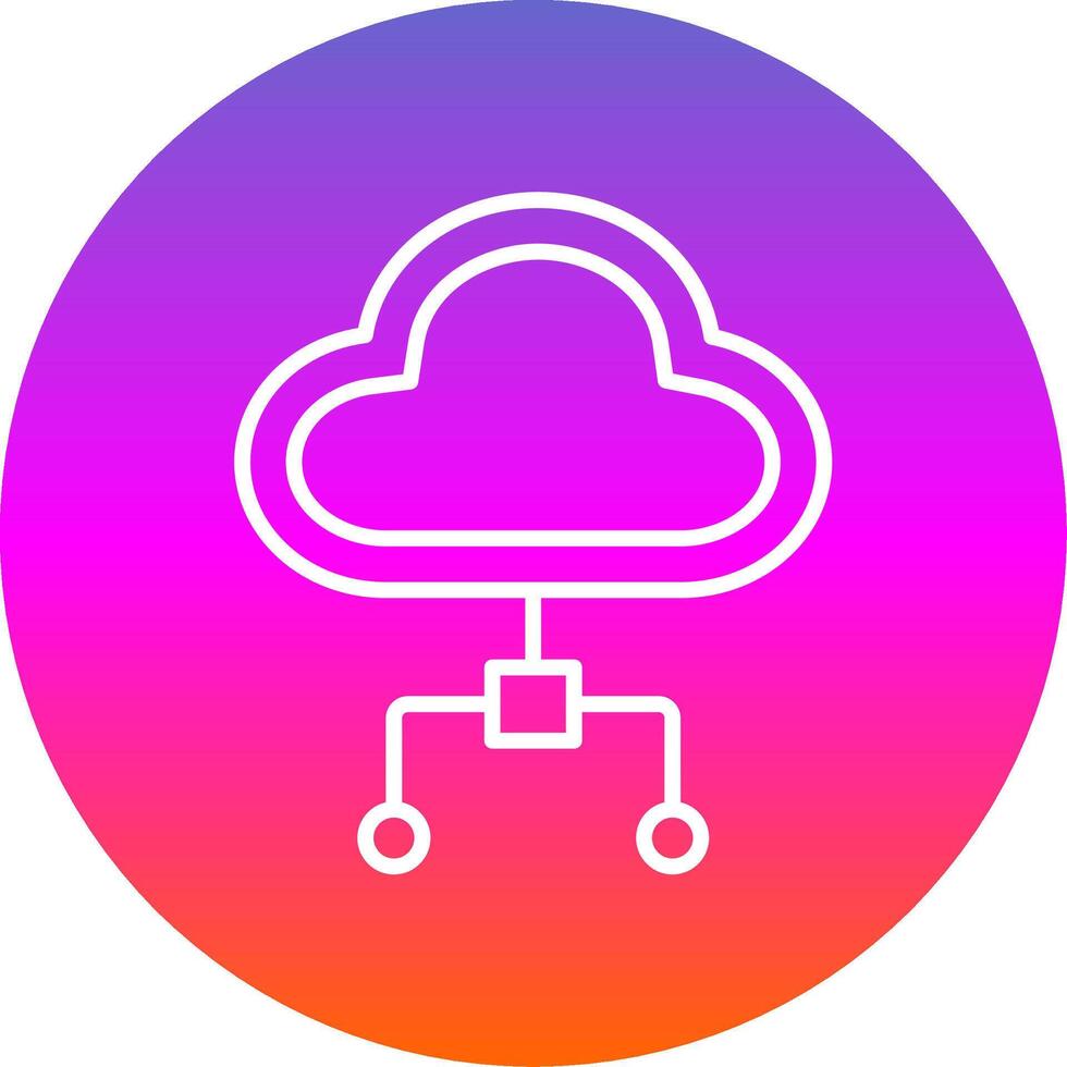 Cloud Computing Line Gradient Circle Icon 43700169 Vector Art at Vecteezy