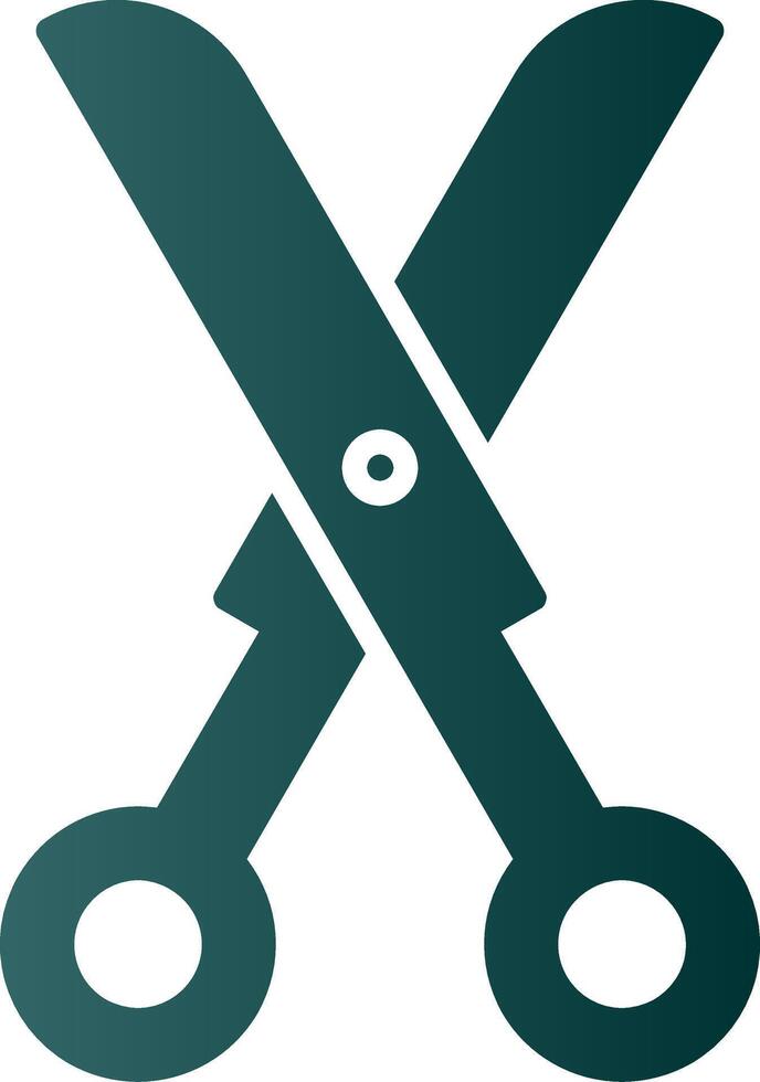 Scissors Glyph Gradient Icon vector