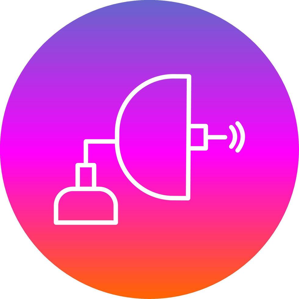 Antenna Line Gradient Circle Icon vector