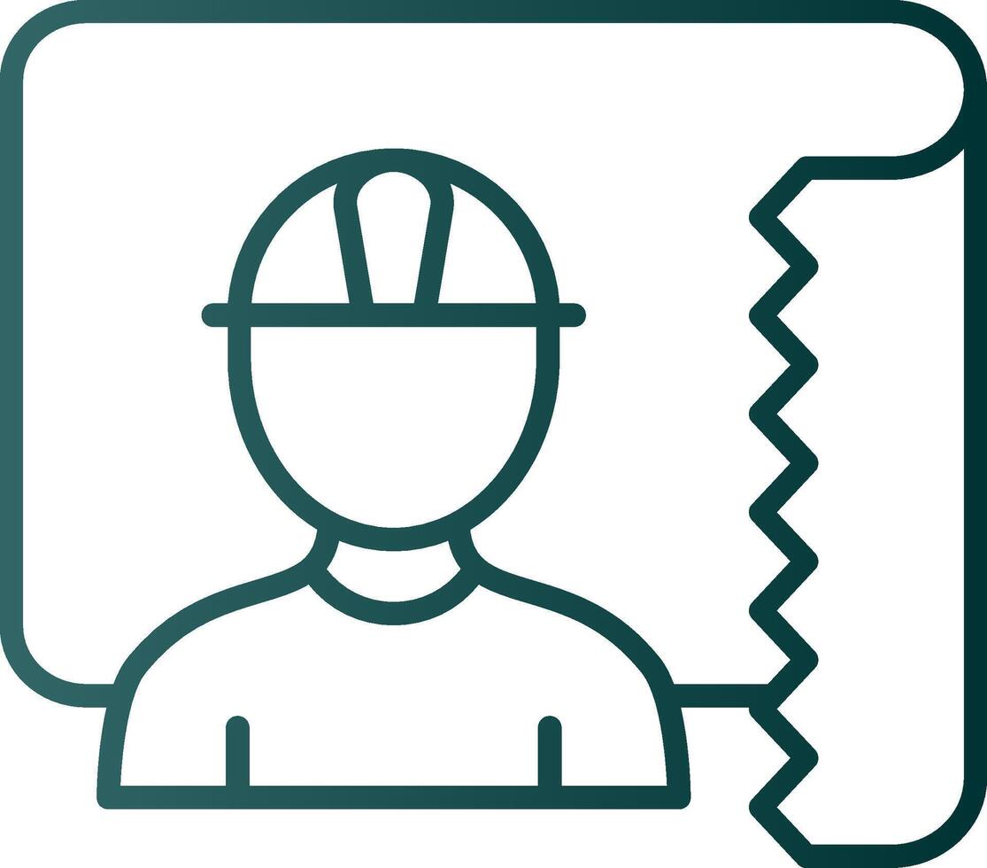Architect Line Gradient Icon vector