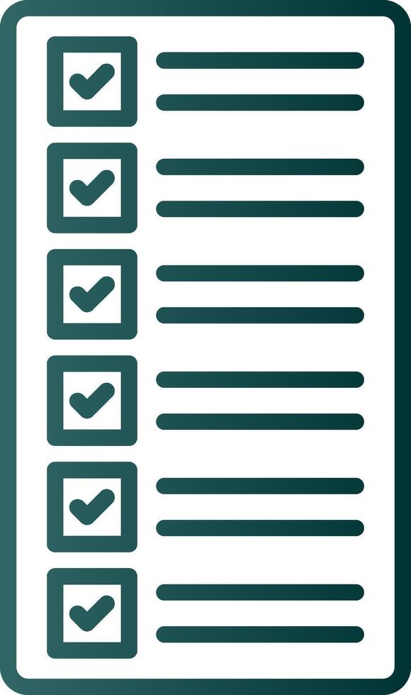 List Line Gradient Icon vector
