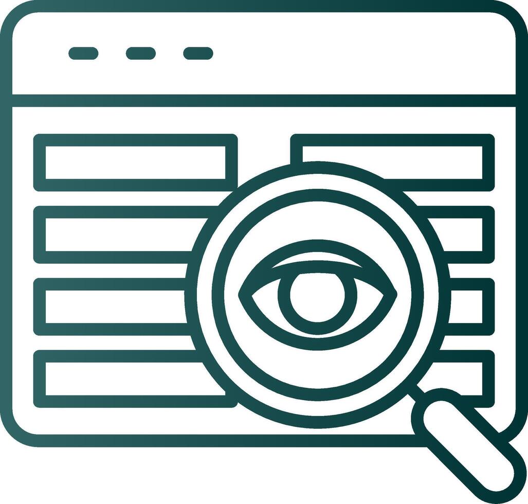 Code Review Line Gradient Icon vector