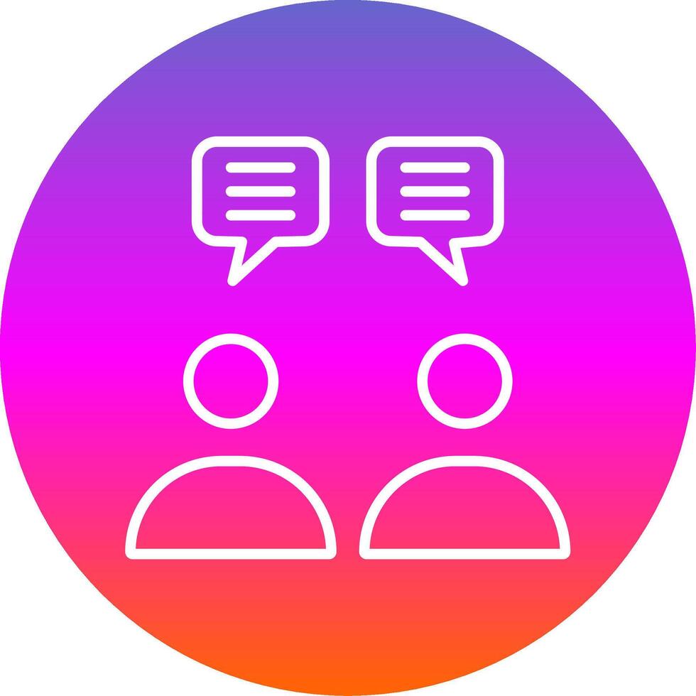 Communication Line Gradient Circle Icon vector