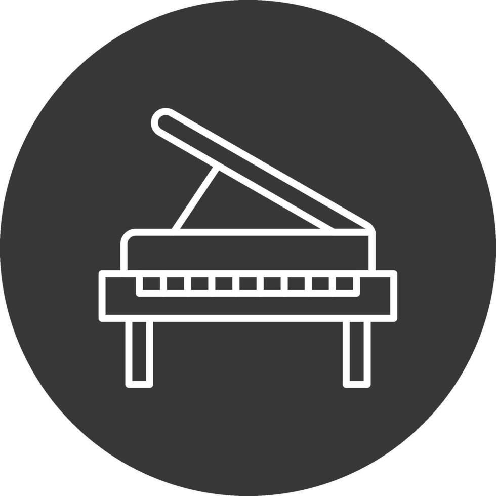 Piano Line Inverted Icon Design vector