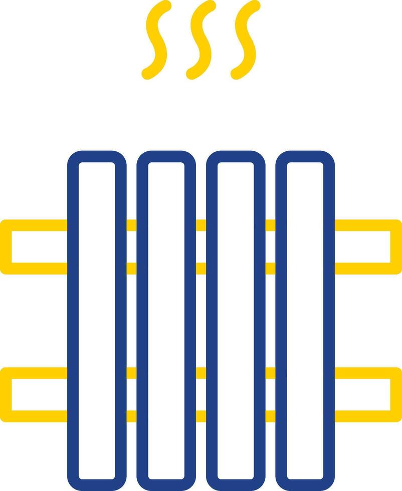 Radiator Line Two Colour Icon Design vector