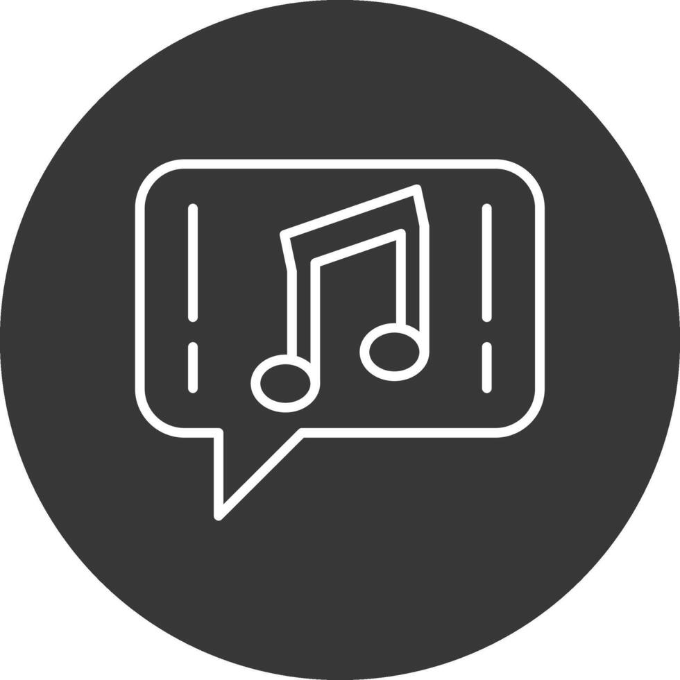 música línea invertido icono diseño vector