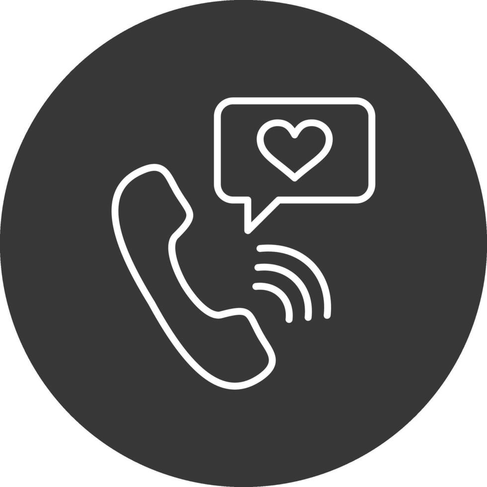 Telephone Line Inverted Icon Design vector
